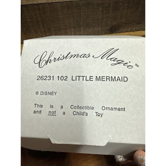 Disney Little Mermaid Vintage Grolier Ariel Christmas Magic Ornament In Box - Picture 4 of 4